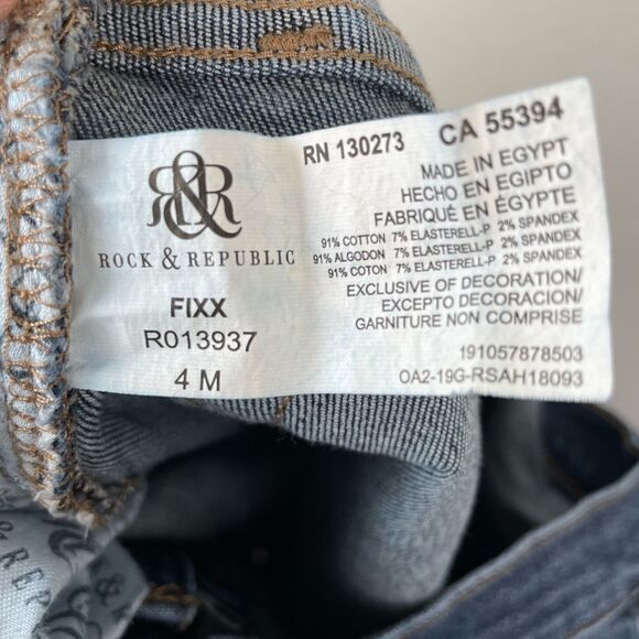 Rock & Republic Fixx Stretch Skinny Jeans Size 8M EUC - Picture 4 of 6